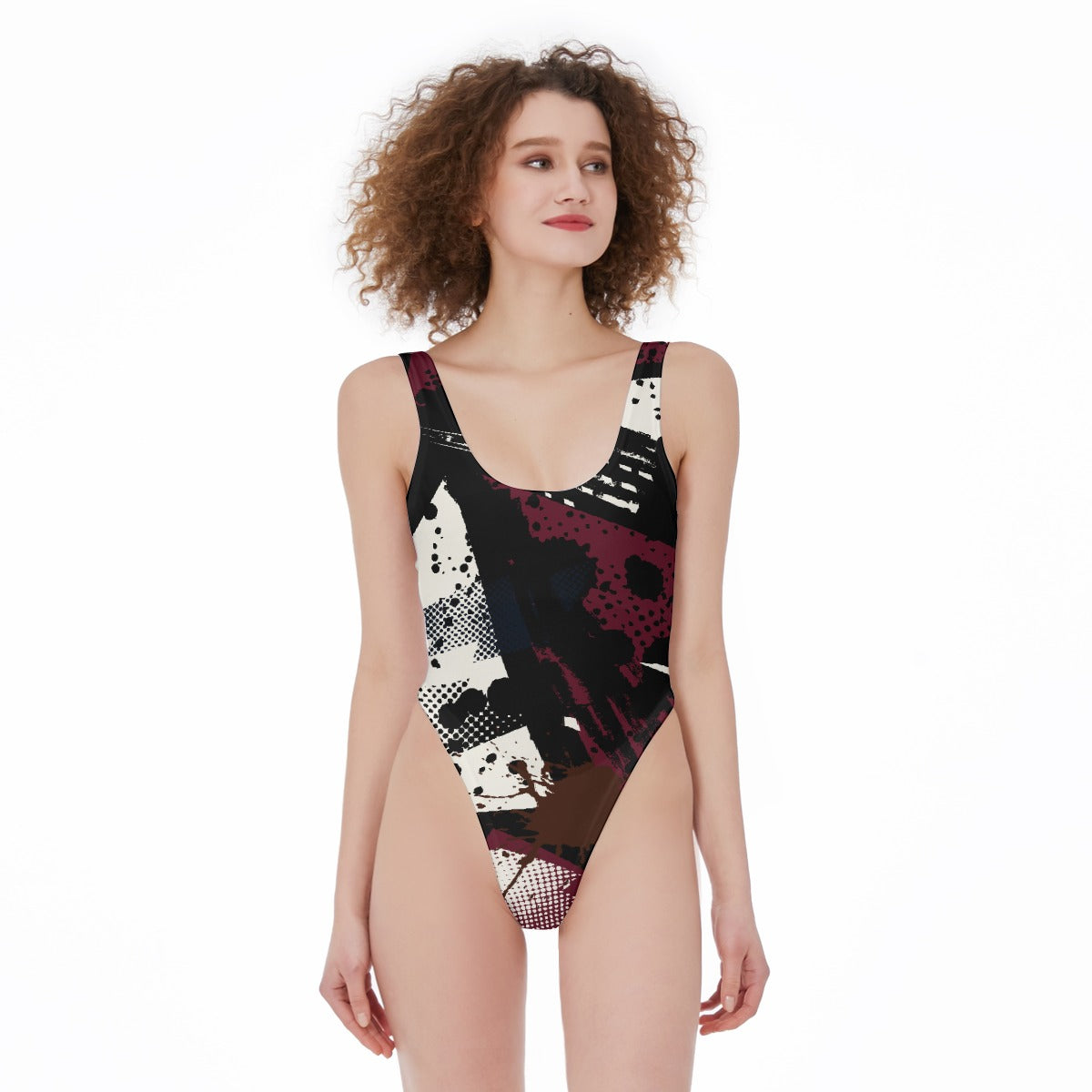 All-Over Print Women's High Cut One-piece Swimsuit