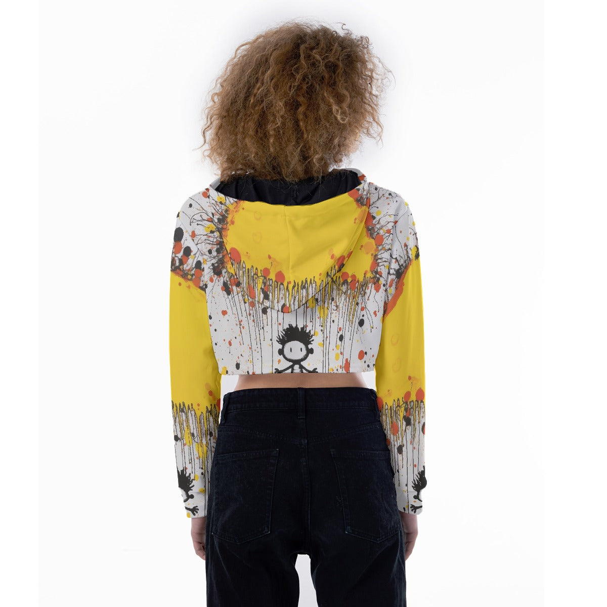 All-Over Print Women's Crop Top Hoodie