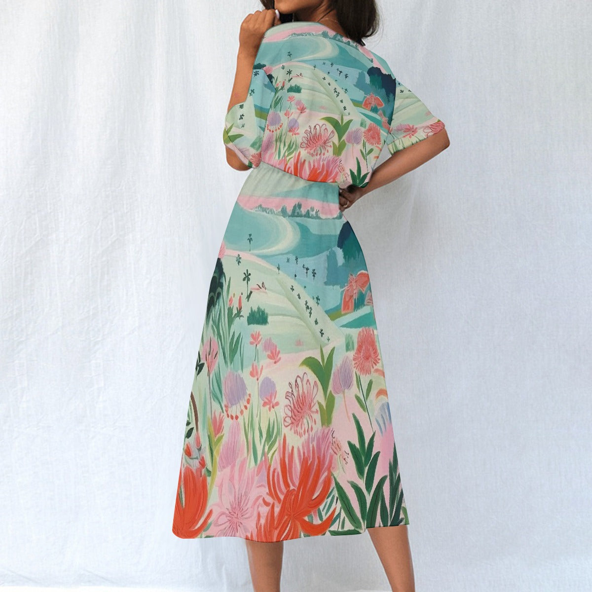 All-Over Print Women's Elastic Waist Dress