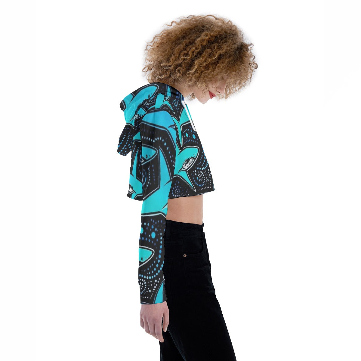 All-Over Print Women's Crop Top Hoodie