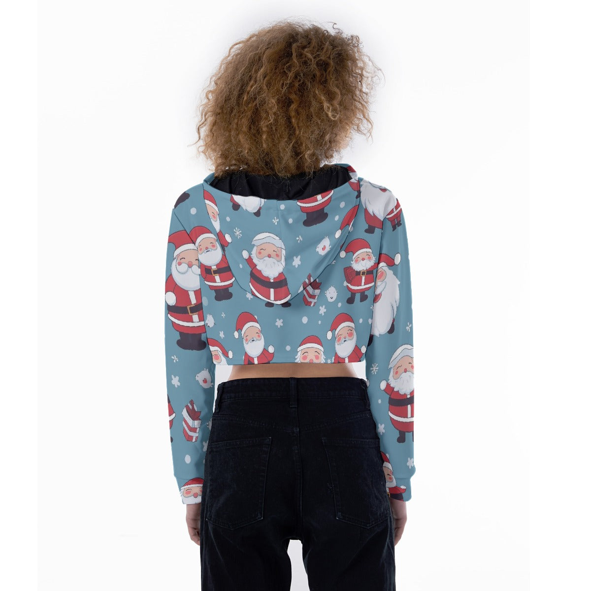 All-Over Print Women's Crop Top Hoodie