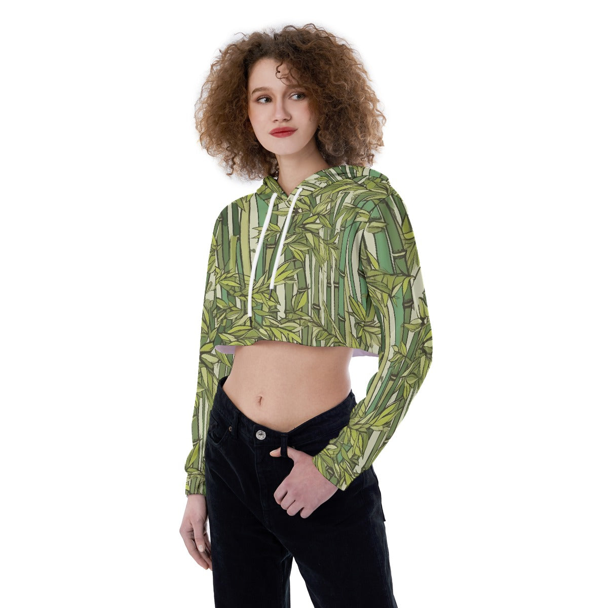 All-Over Print Women's Crop Top Hoodie