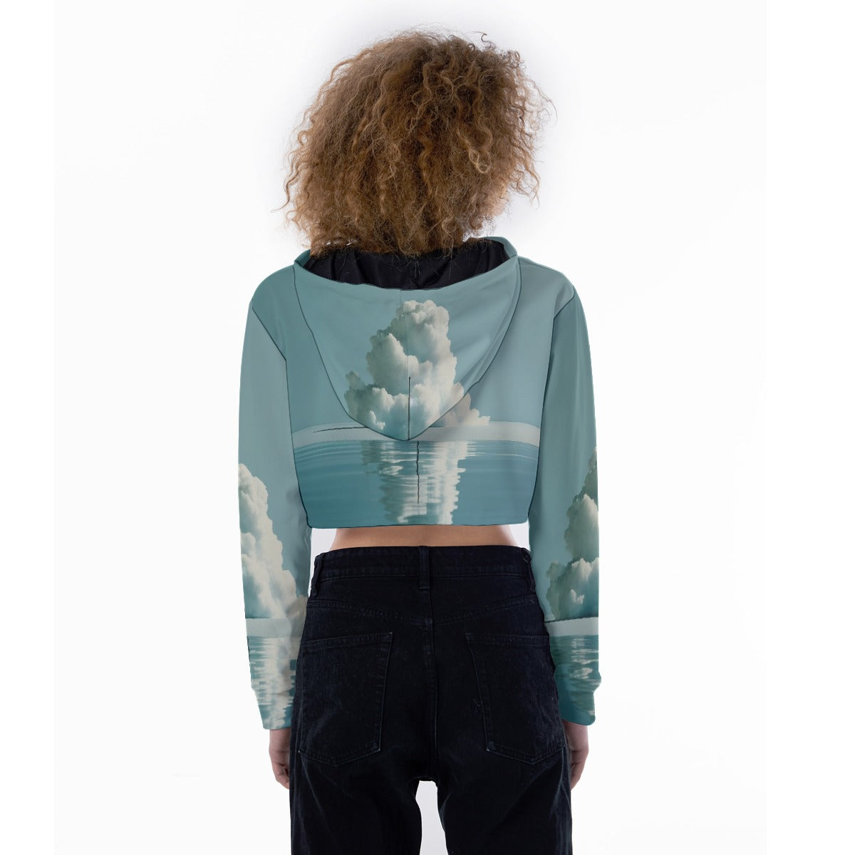 All-Over Print Women's Crop Top Hoodie