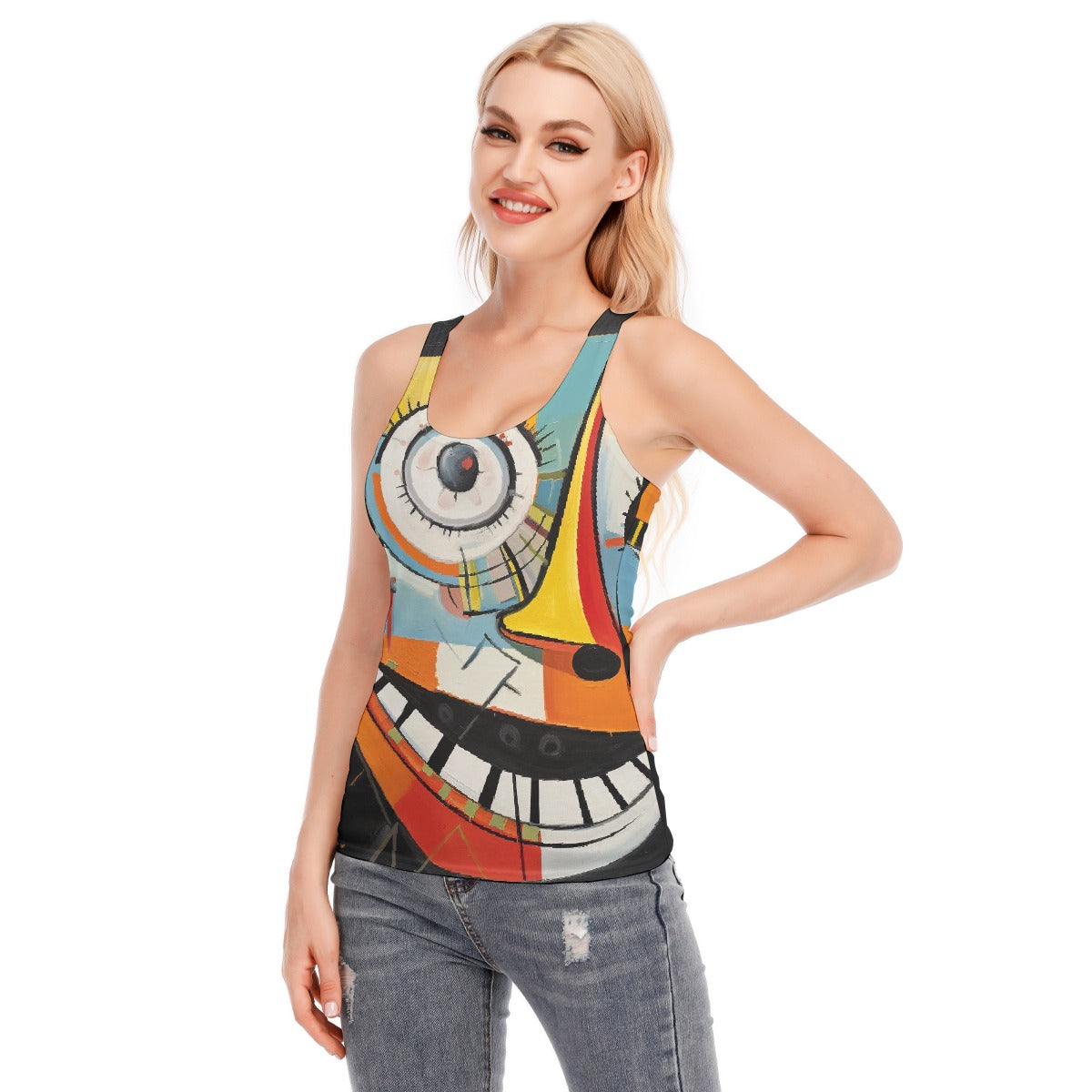 All-Over Print Women's Racer Vest | 190GSM Cotton