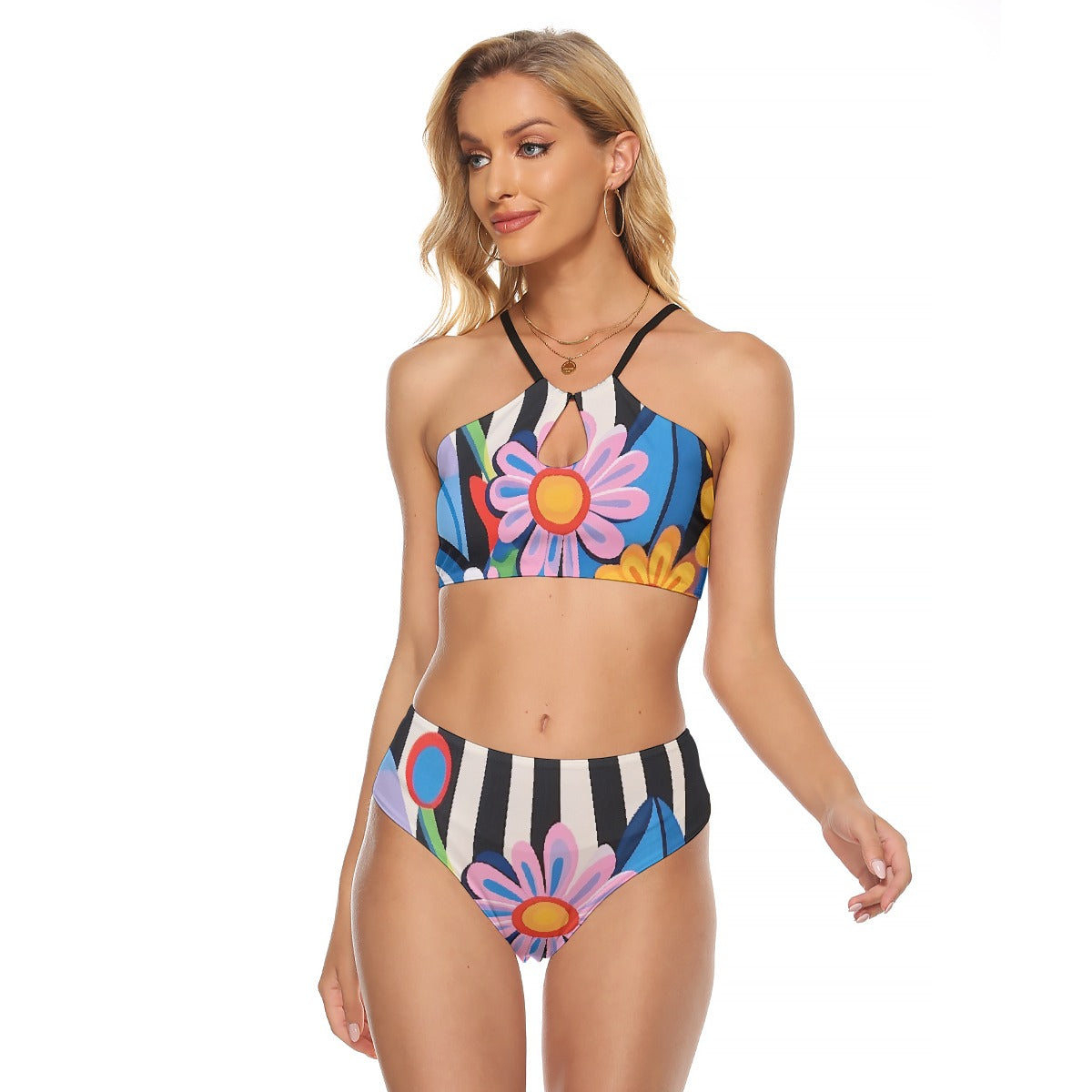 All-Over Print Women's Cami Keyhole One-piece Swimsuit