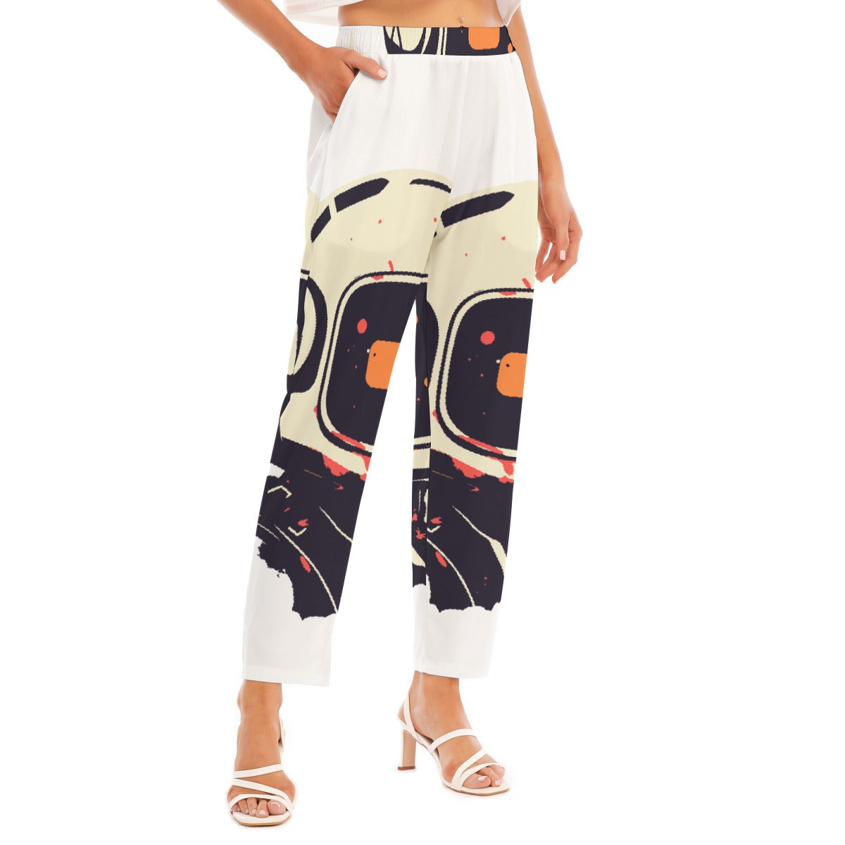 All-Over Print Women's Loose Straight-leg Pants