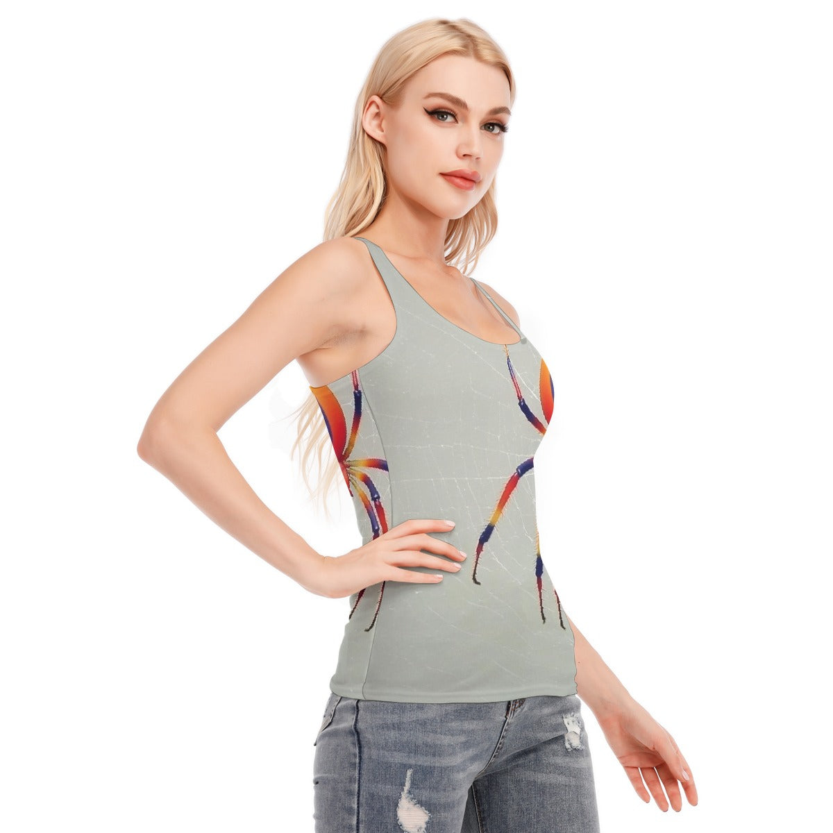 All-Over Print Women's Racer Vest | 190GSM Cotton