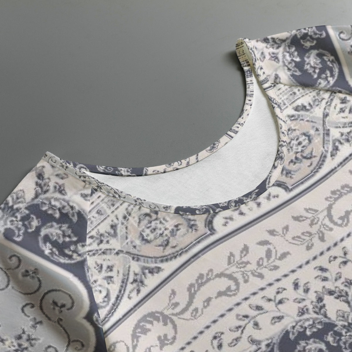 All-Over Print Women's Round Neck T-shirt With Raglan Sleeve