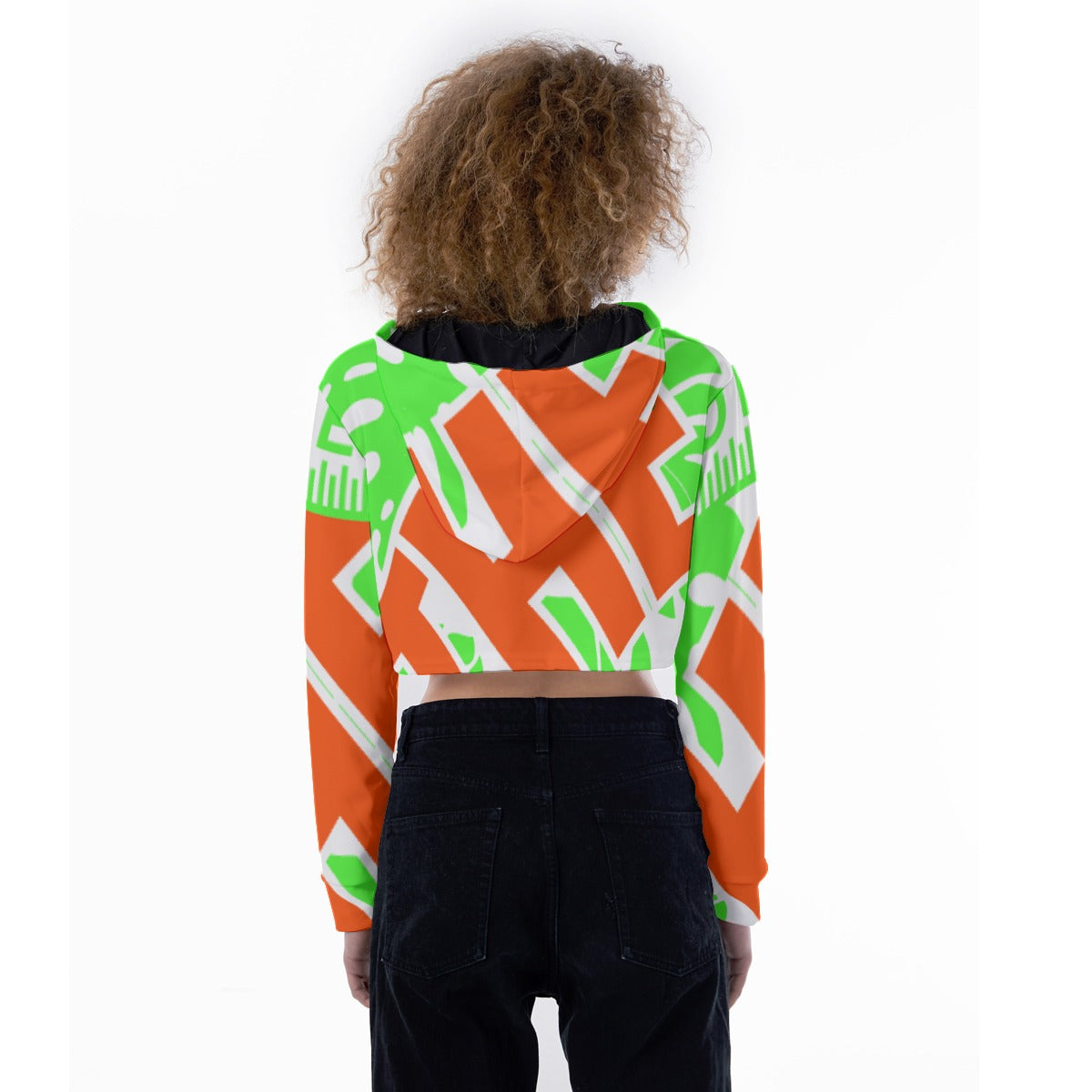 All-Over Print Women's Crop Top Hoodie