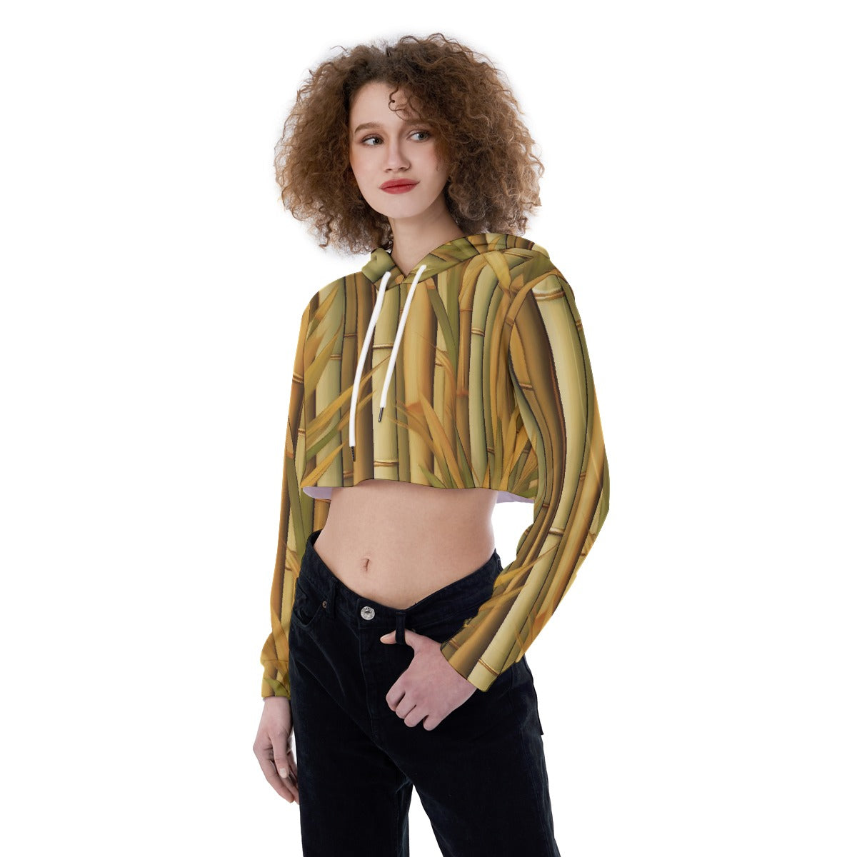All-Over Print Women's Crop Top Hoodie