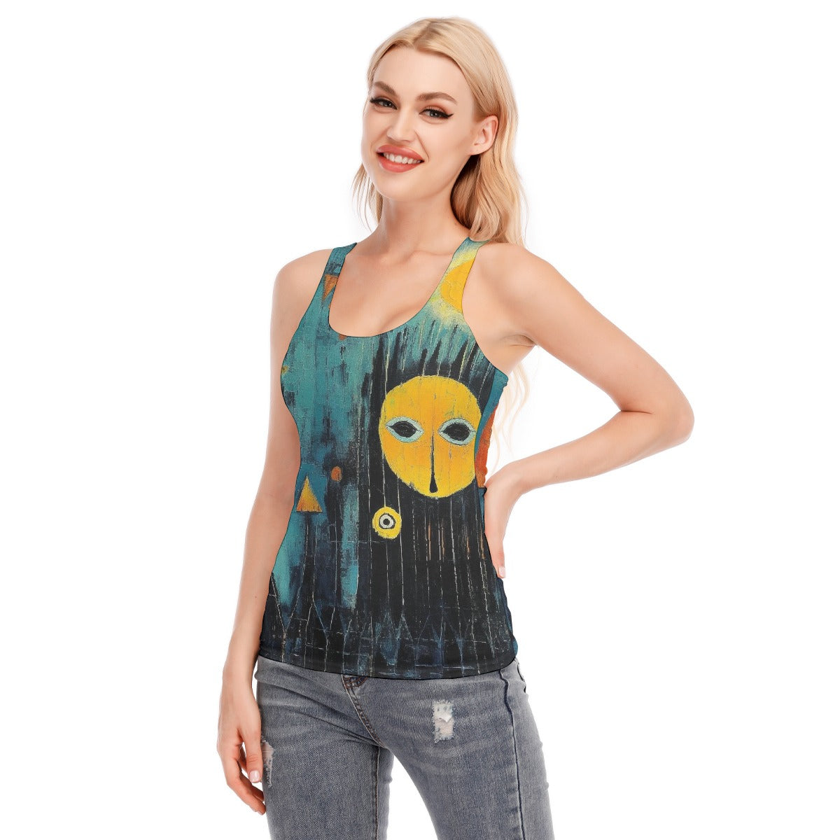 All-Over Print Women's Racer Vest | 190GSM Cotton