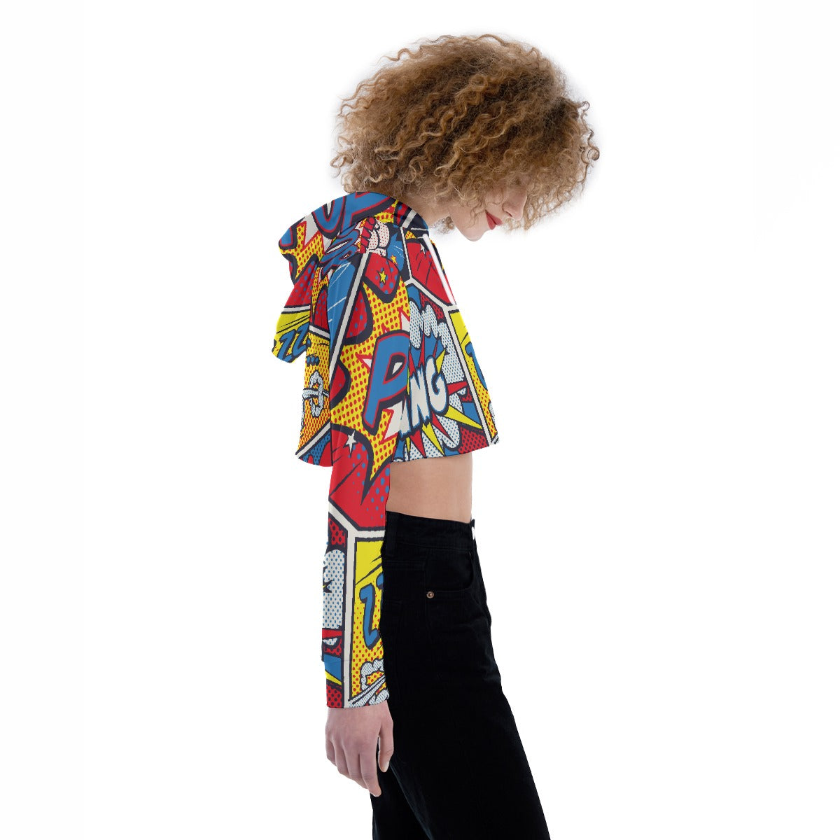 All-Over Print Women's Crop Top Hoodie