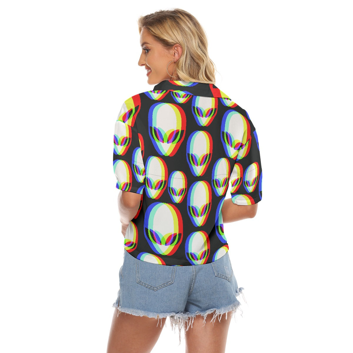 All-Over Print Women's V-neck Shirts