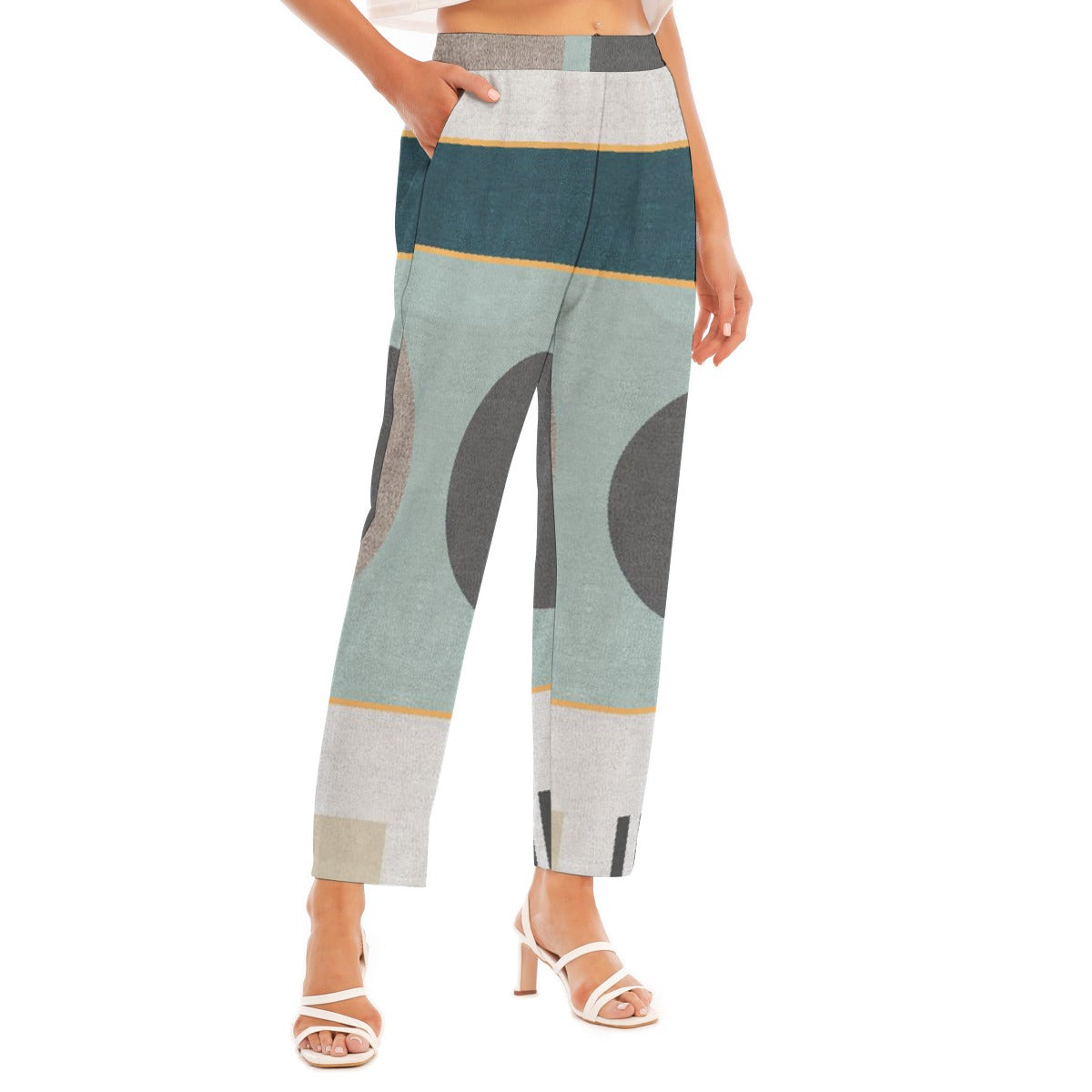 All-Over Print Women's Loose Straight-leg Pants