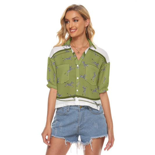 All-Over Print Women's V-neck Shirts