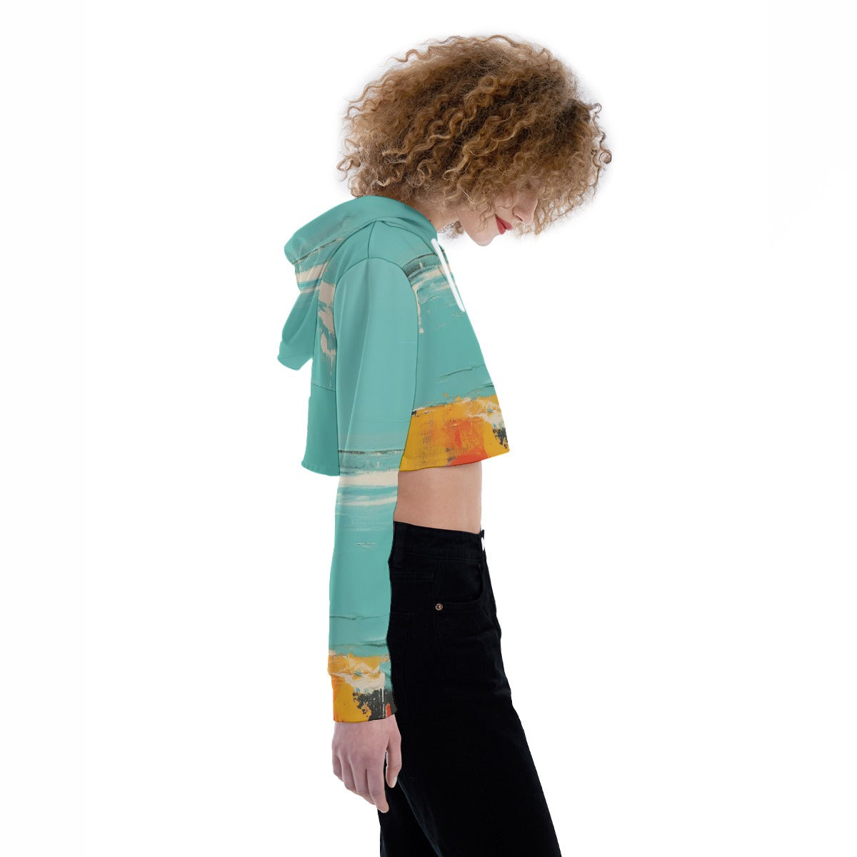 All-Over Print Women's Crop Top Hoodie