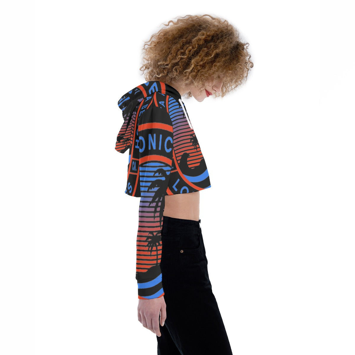 All-Over Print Women's Crop Top Hoodie