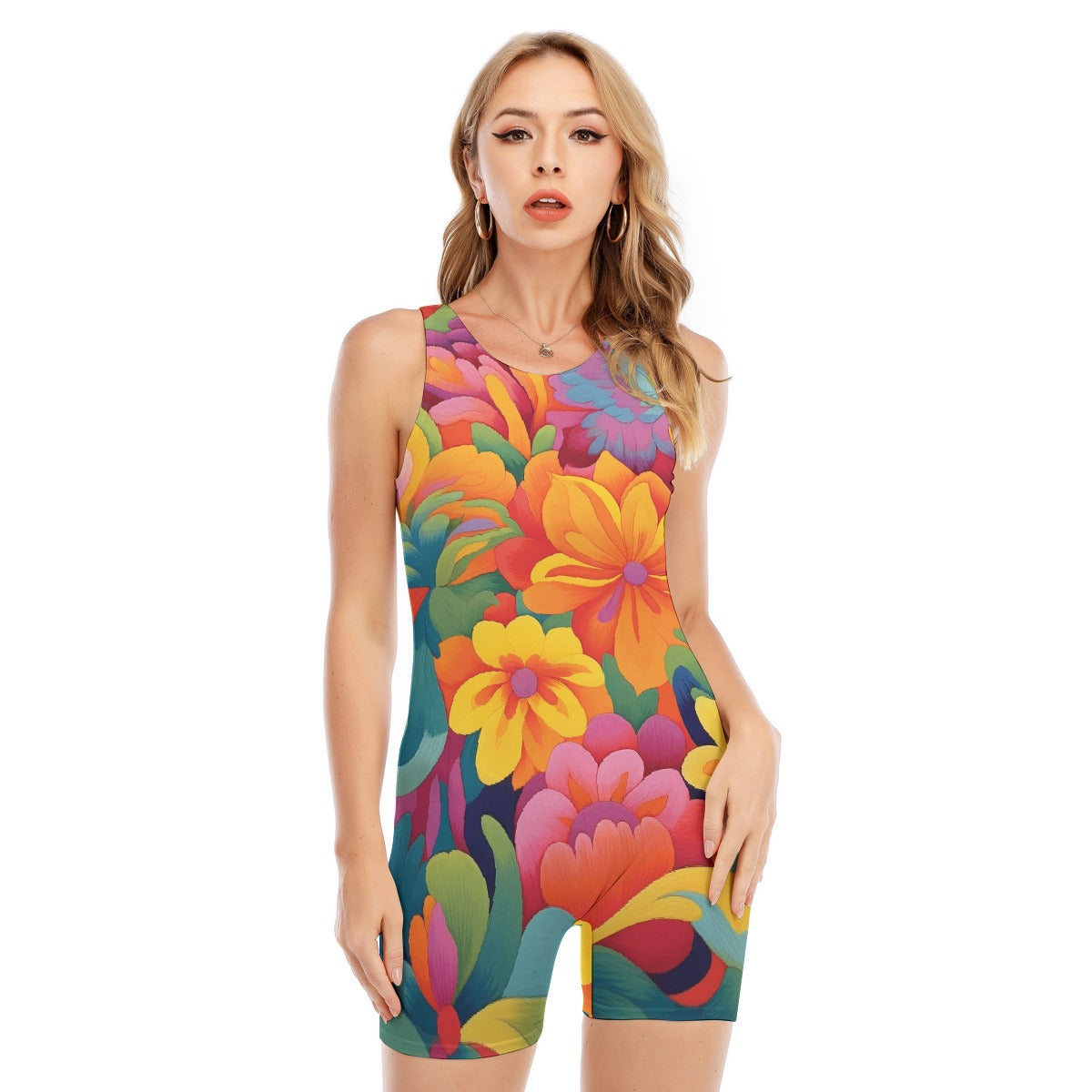 All-Over Print Women's Sleeveless One-piece Swimsuit