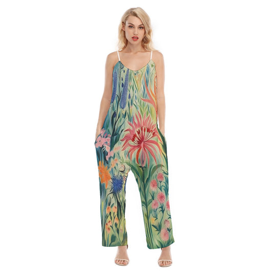 All-Over Print Women's Loose Cami Jumpsuit