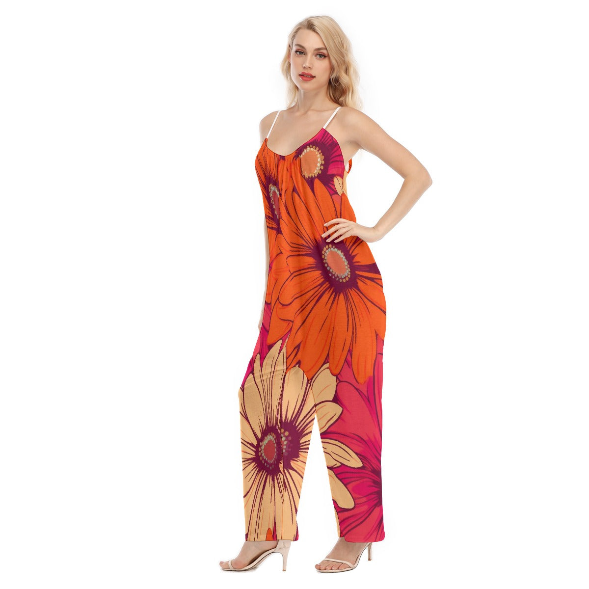 All-Over Print Women's Loose Cami Jumpsuit