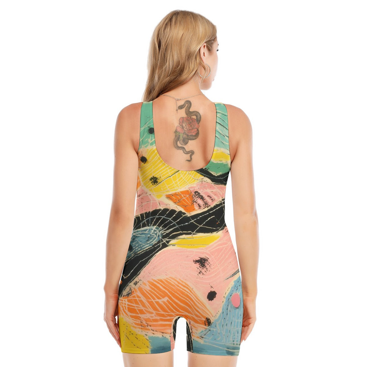All-Over Print Women's Sleeveless One-piece Swimsuit