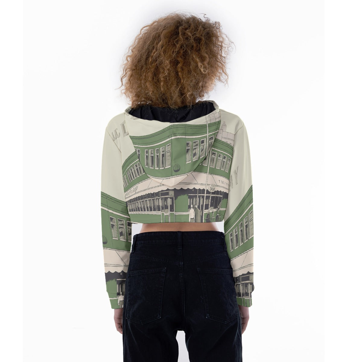 All-Over Print Women's Crop Top Hoodie