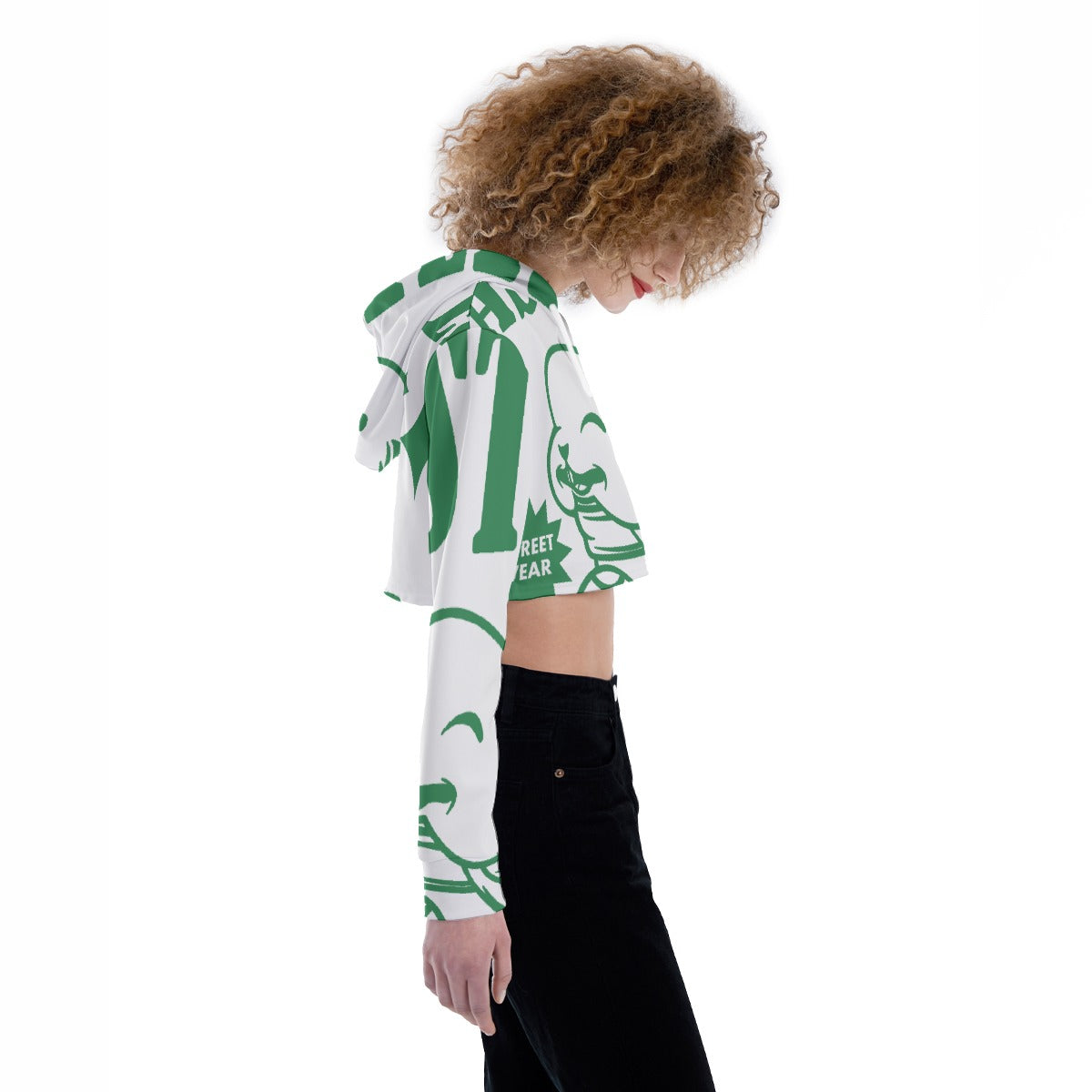 All-Over Print Women's Crop Top Hoodie