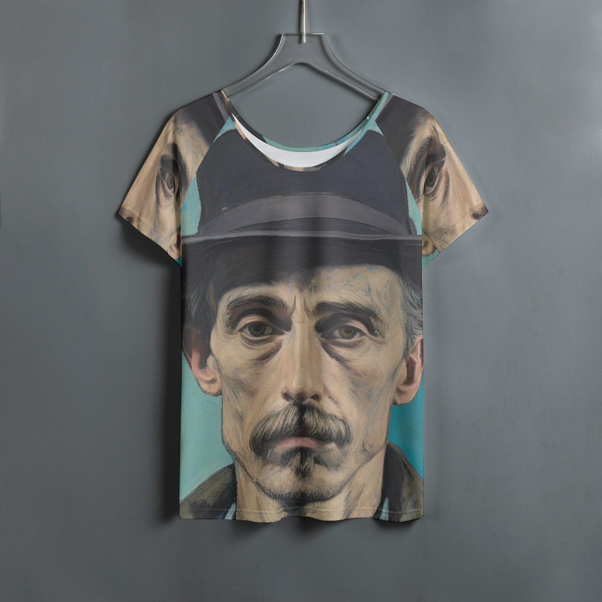 All-Over Print Women's Round Neck T-shirt With Raglan Sleeve