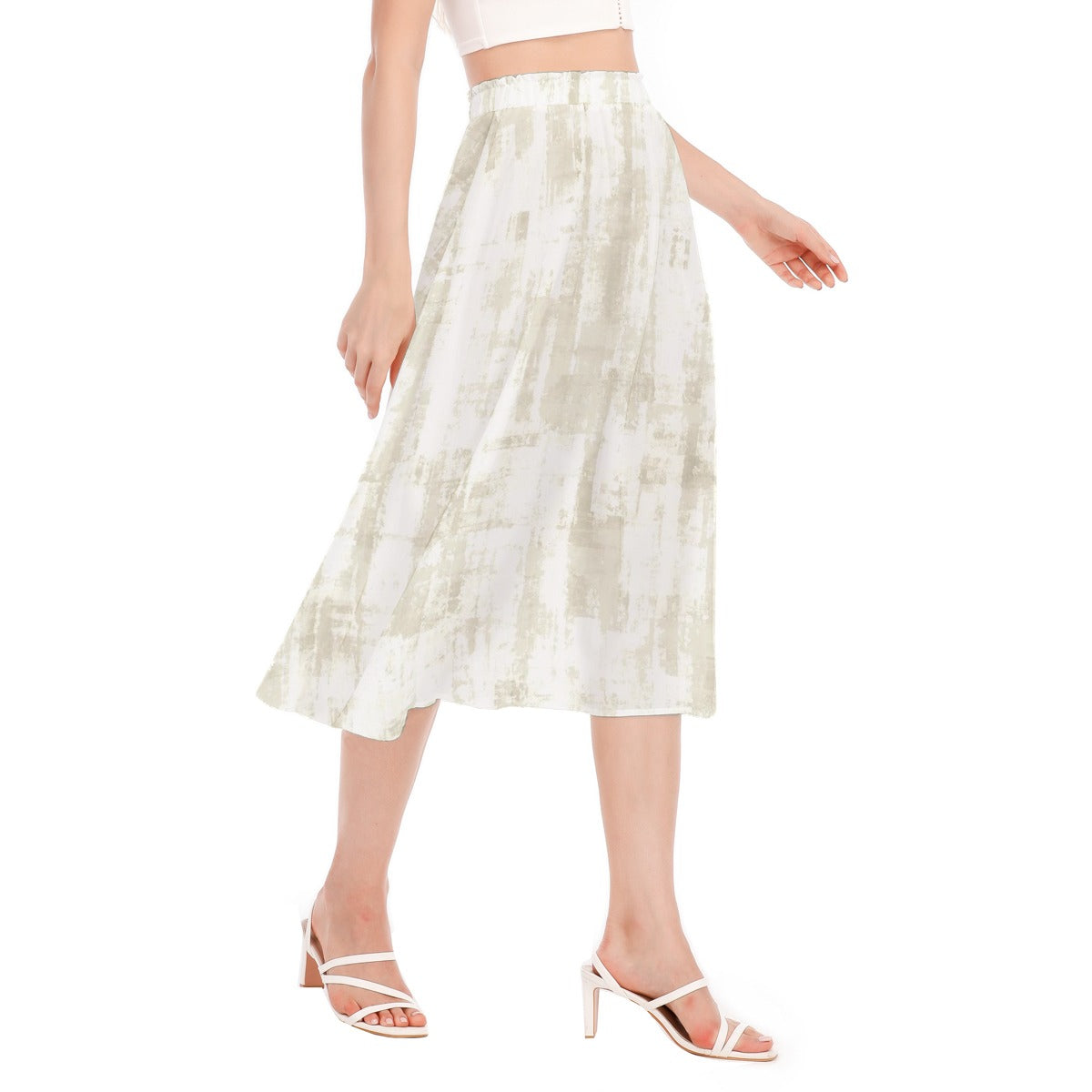 All-Over Print Women's Long Section Chiffon Skirt