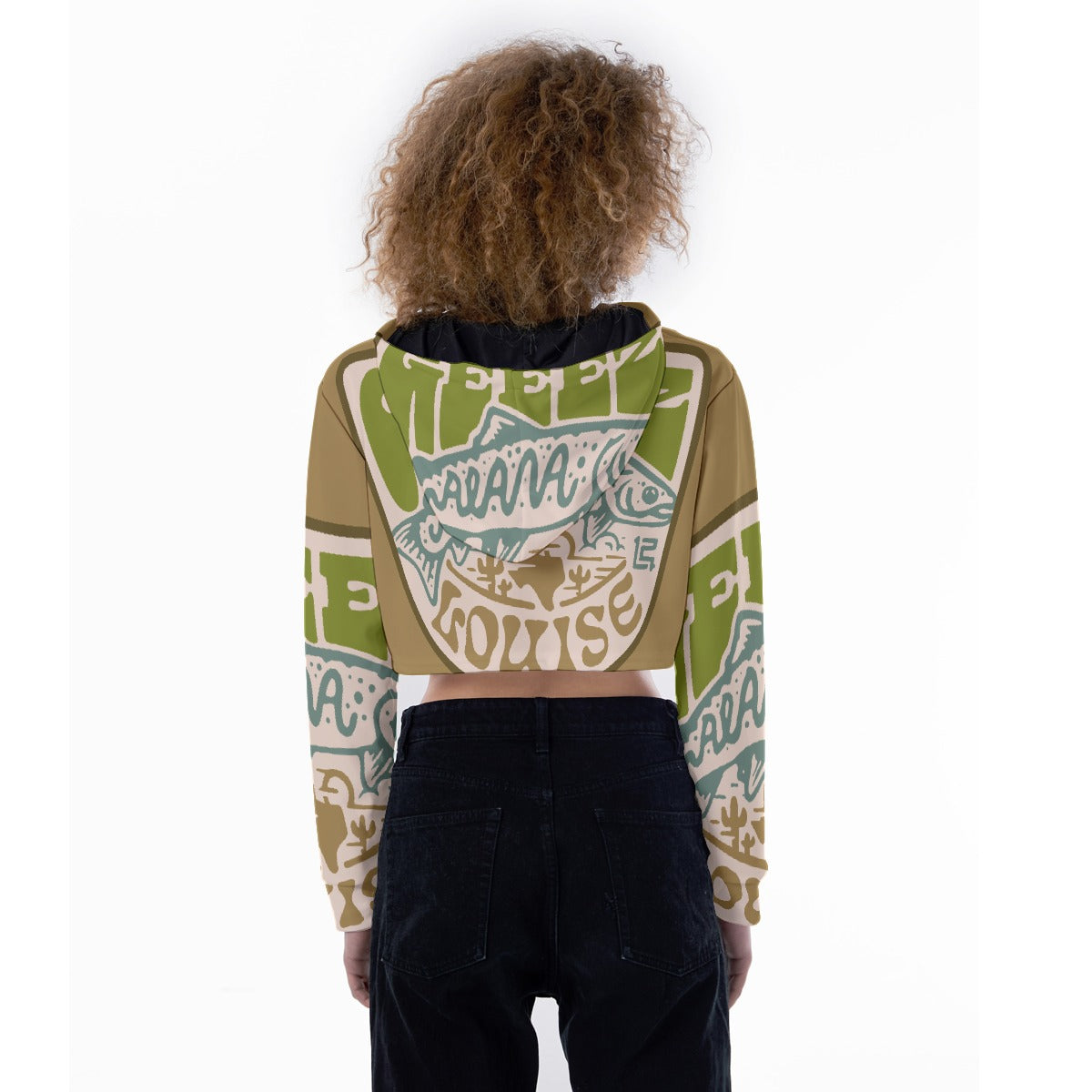 All-Over Print Women's Crop Top Hoodie