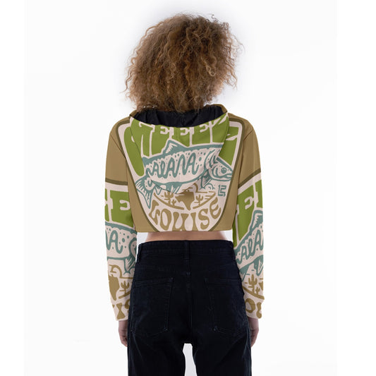 All-Over Print Women's Crop Top Hoodie