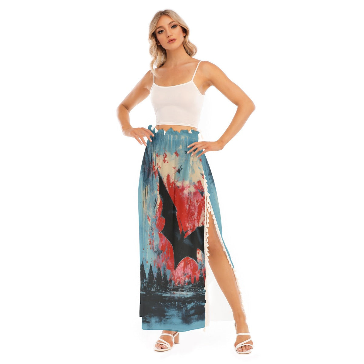 All-Over Print Women's Side Split Skirt