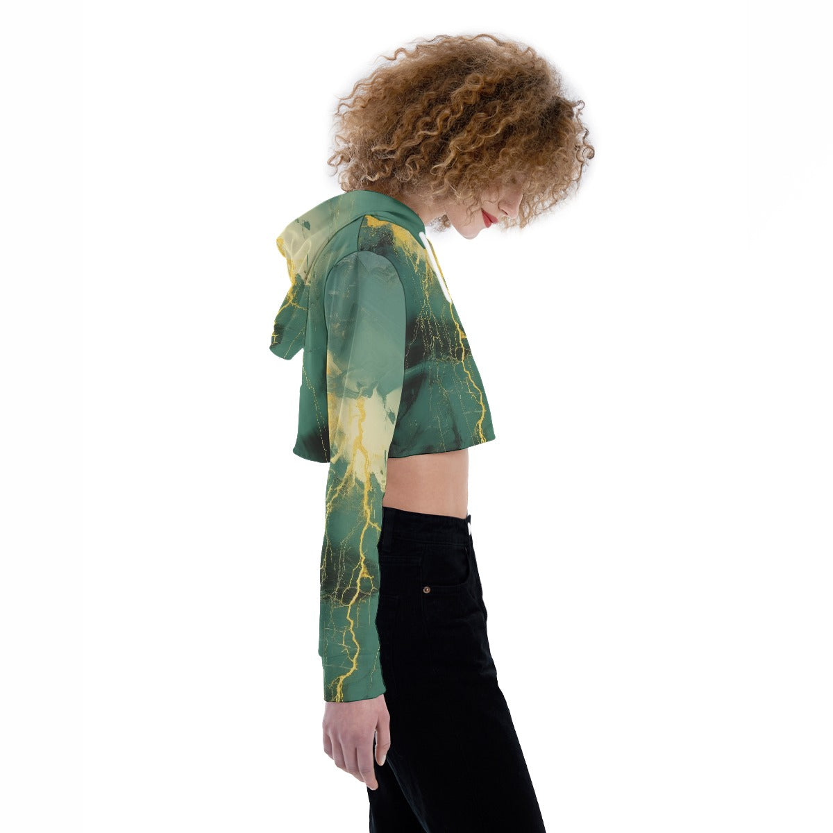 All-Over Print Women's Crop Top Hoodie