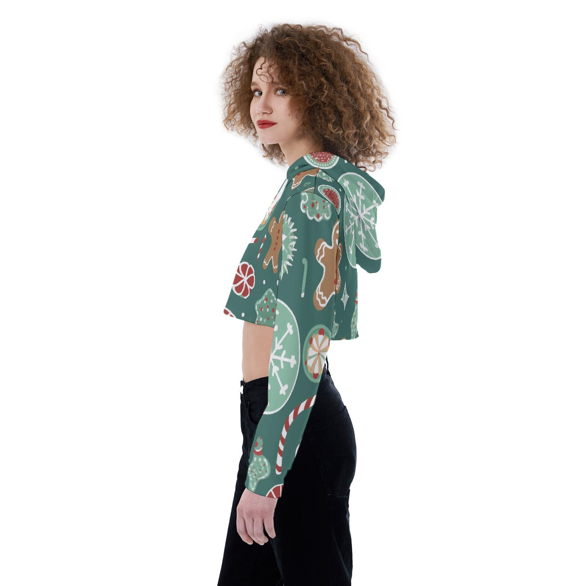 All-Over Print Women's Crop Top Hoodie