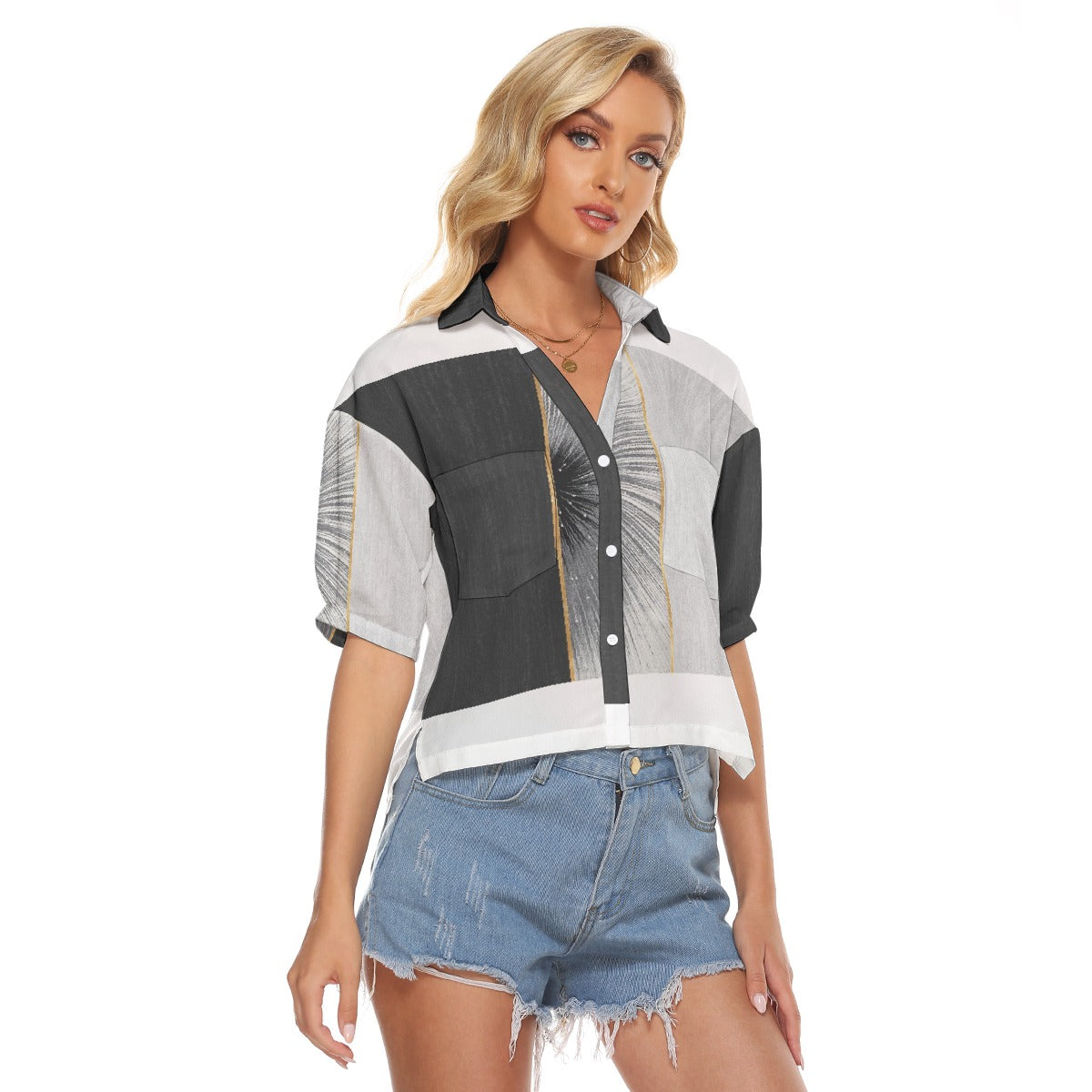 All-Over Print Women's V-neck Shirts