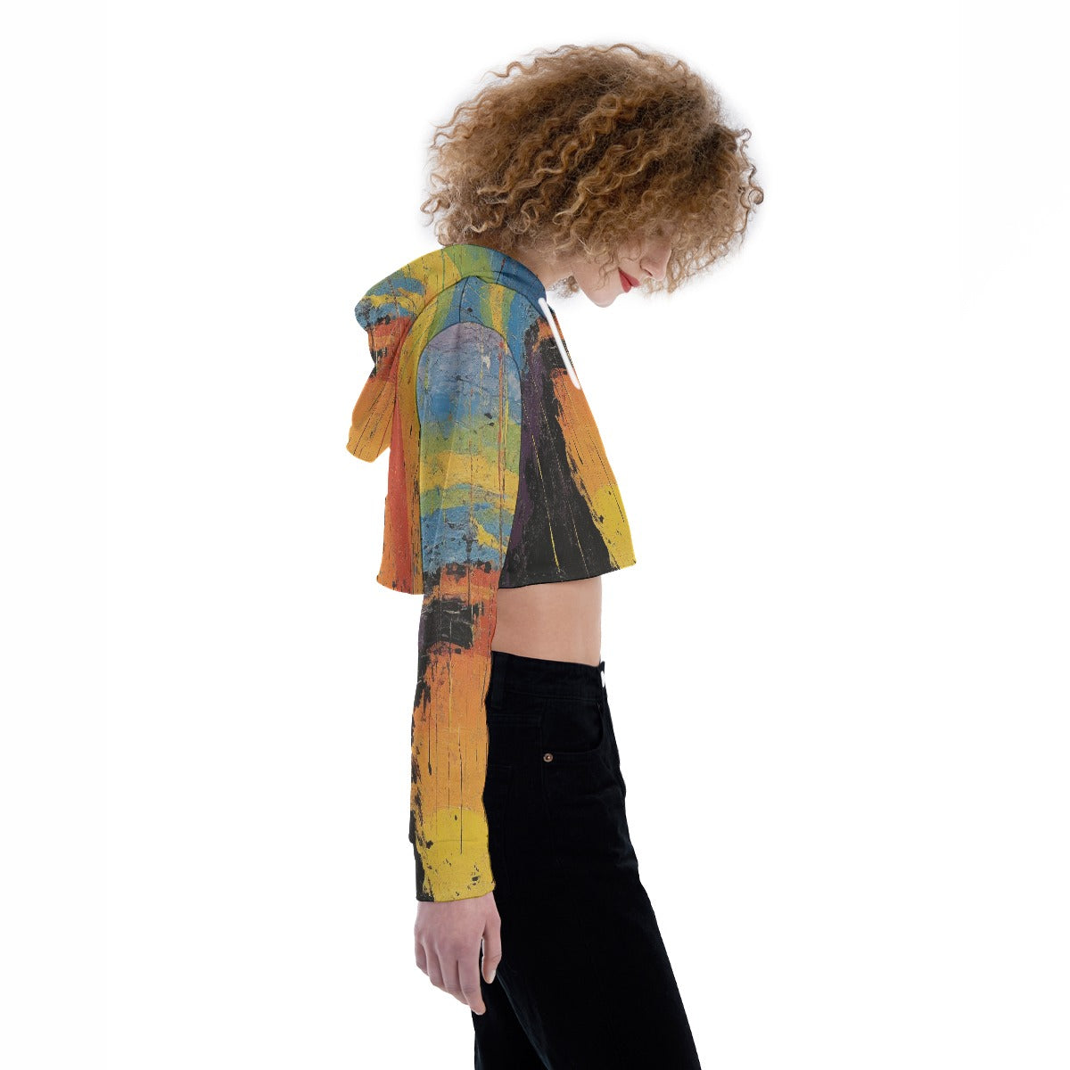 All-Over Print Women's Crop Top Hoodie