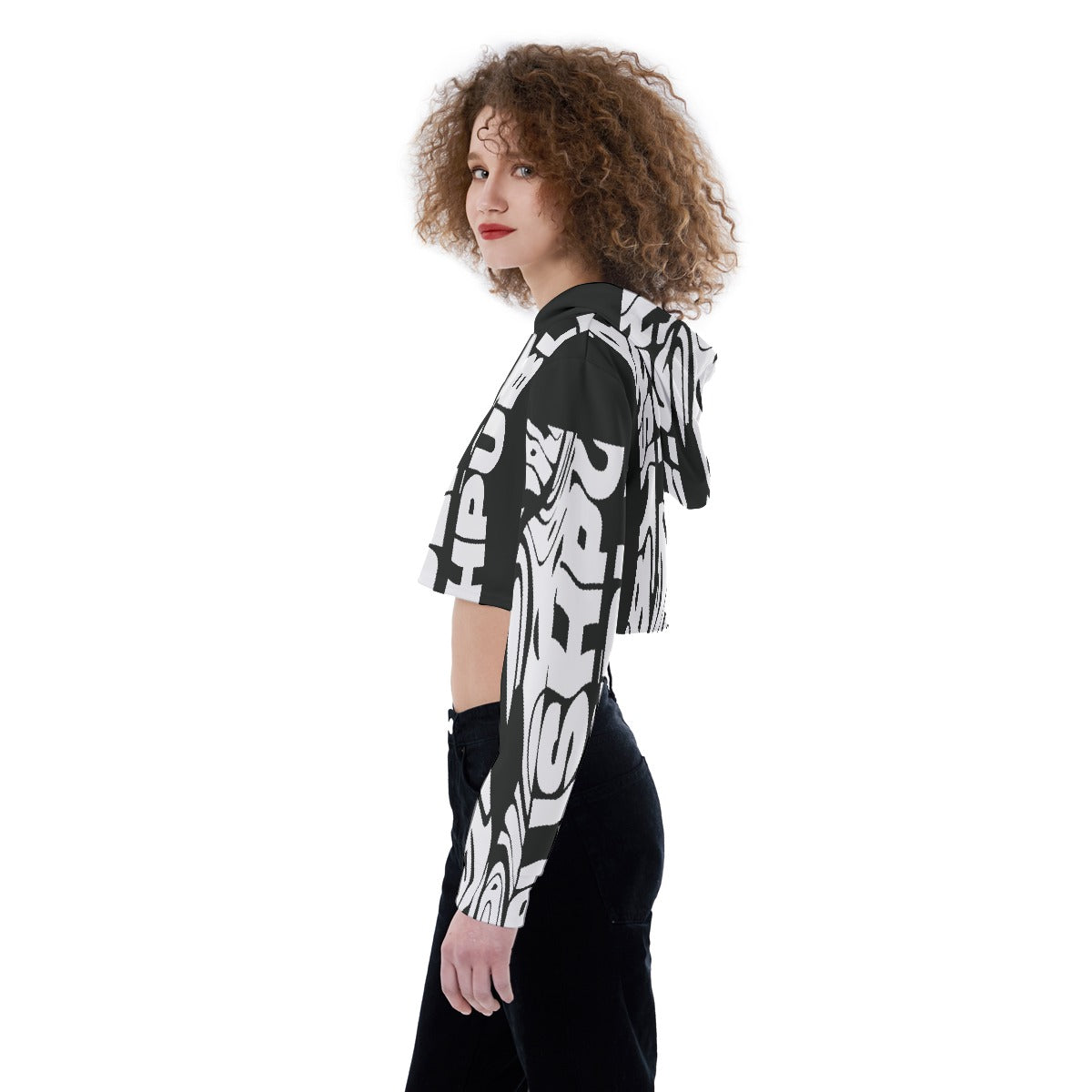 All-Over Print Women's Crop Top Hoodie