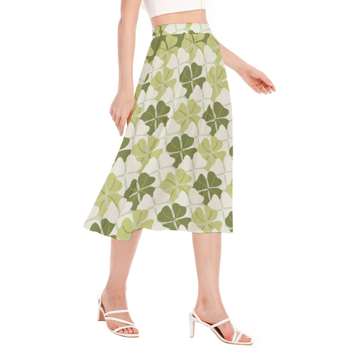 All-Over Print Women's Long Section Chiffon Skirt