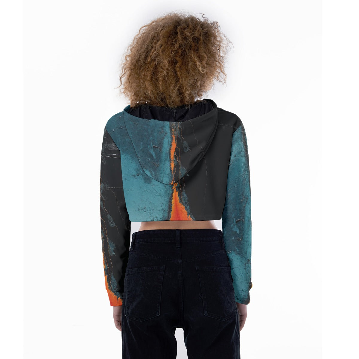 All-Over Print Women's Crop Top Hoodie
