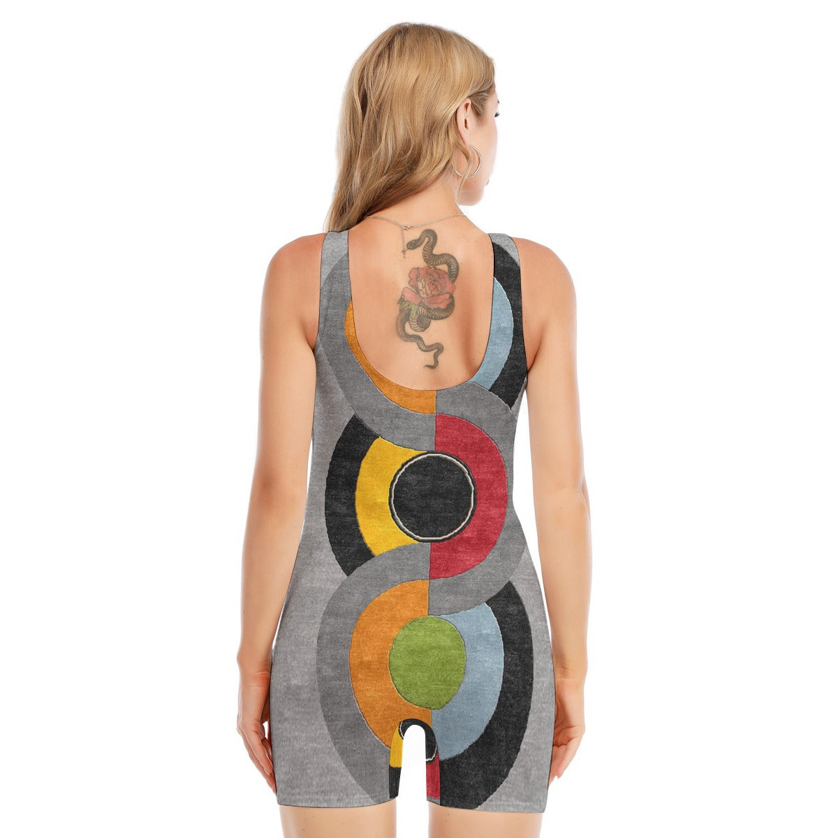 All-Over Print Women's Sleeveless One-piece Swimsuit