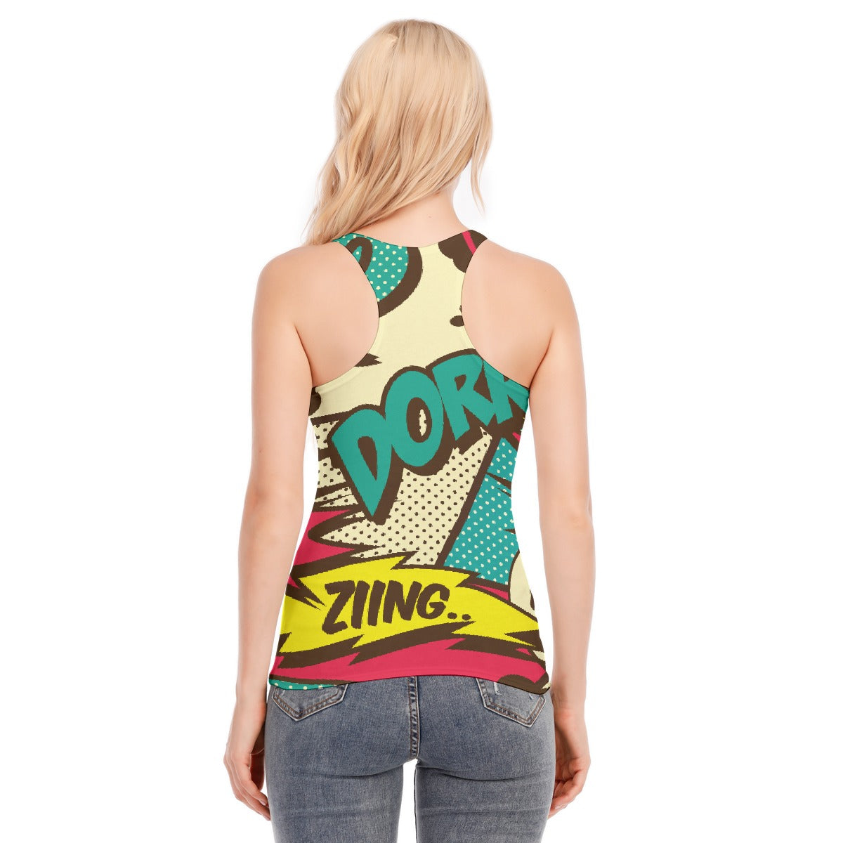 All-Over Print Women's Racer Vest | 190GSM Cotton