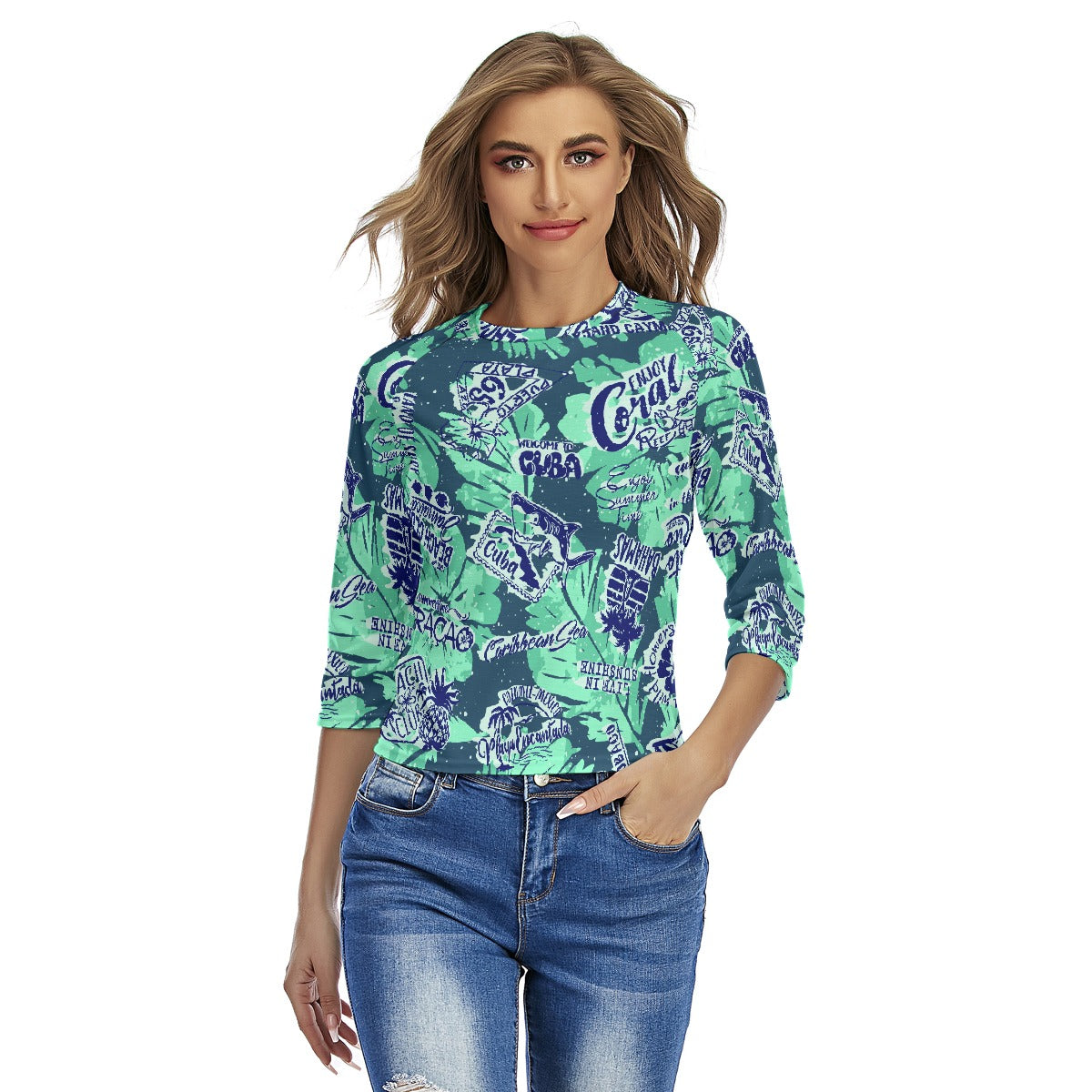 All-Over Print Women's Raglan Sleeves T-shirts