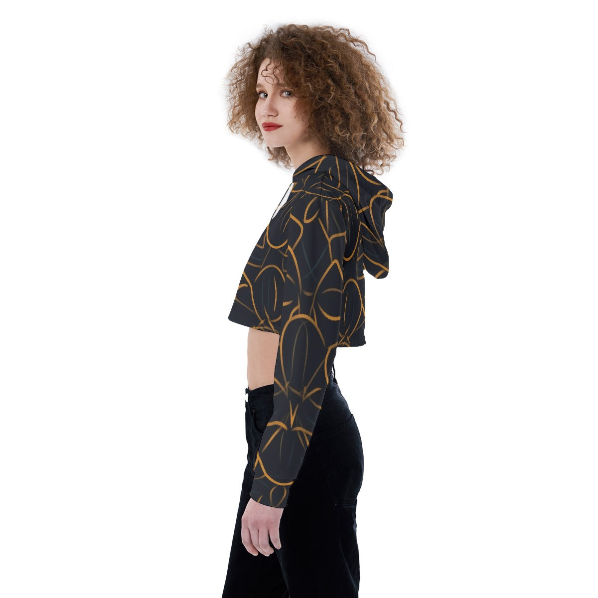 All-Over Print Women's Crop Top Hoodie