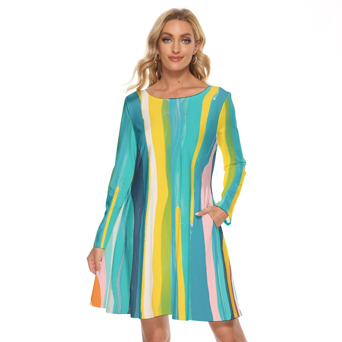 All-Over Print Women's Crew Neck Dress