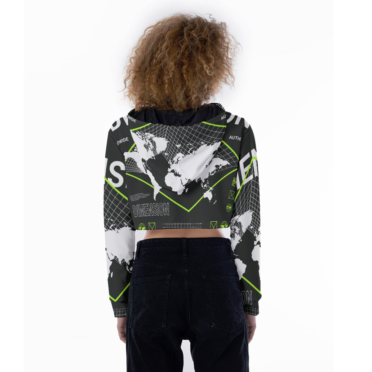 All-Over Print Women's Crop Top Hoodie