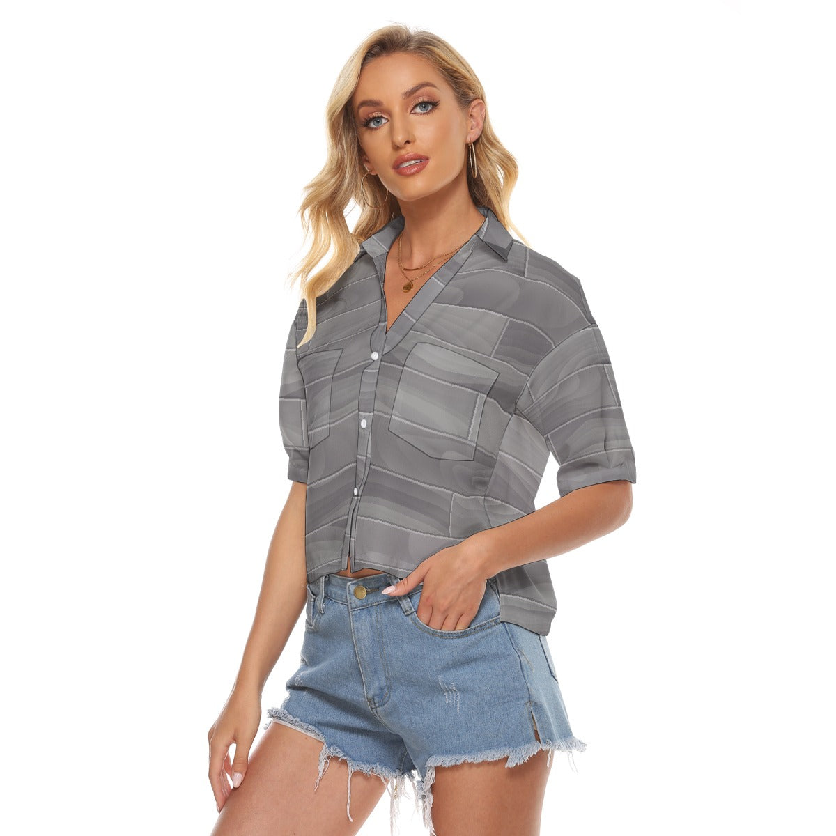 All-Over Print Women's V-neck Shirts