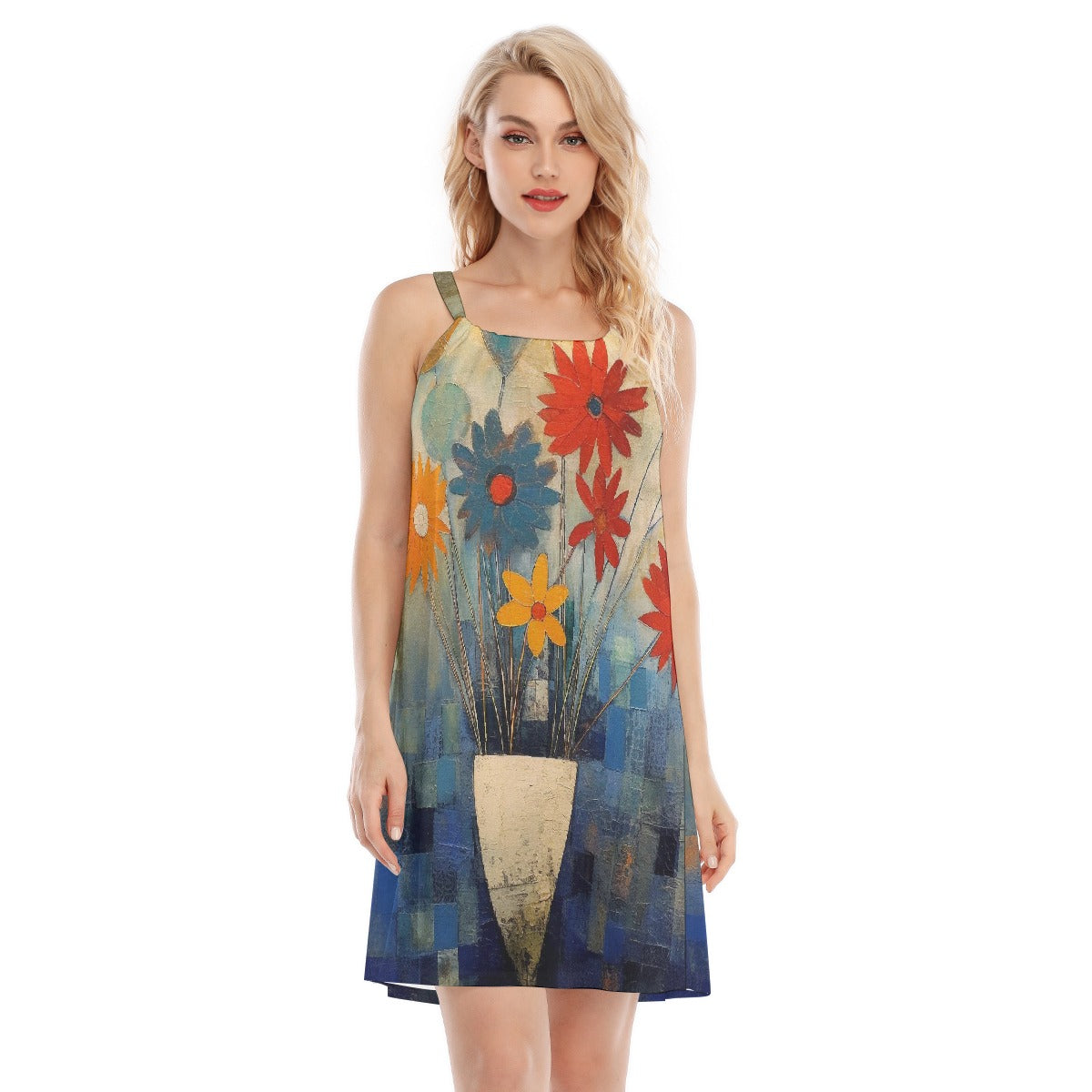 All-Over Print Women's O-neck Cami Dress