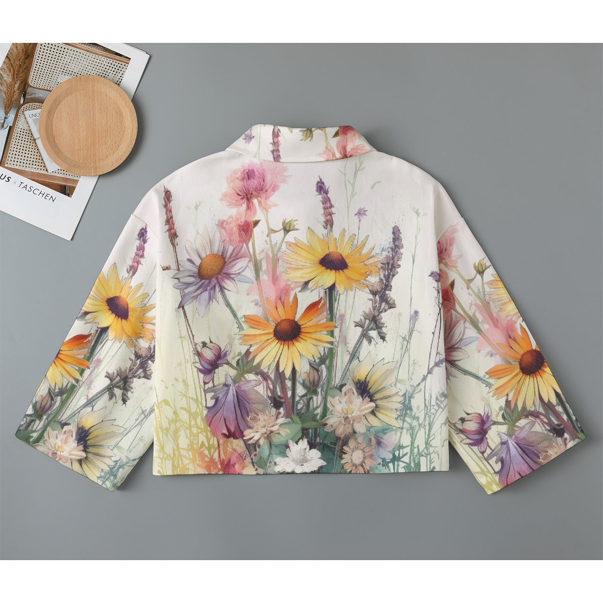 All-Over Print Women's Cropped Jacket | 245GSM Cotton