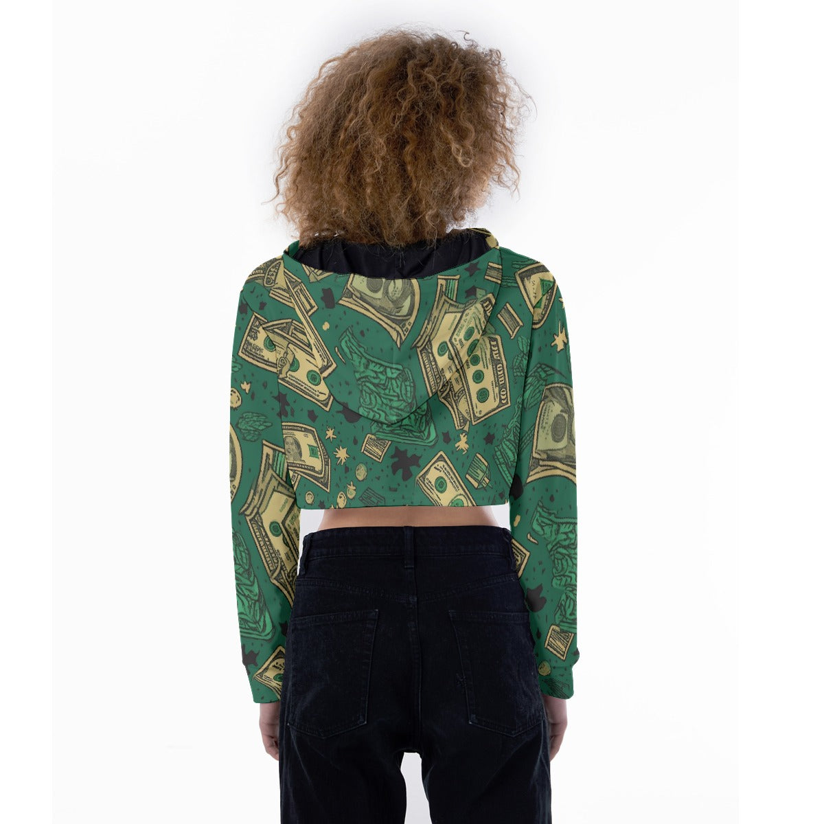 All-Over Print Women's Crop Top Hoodie