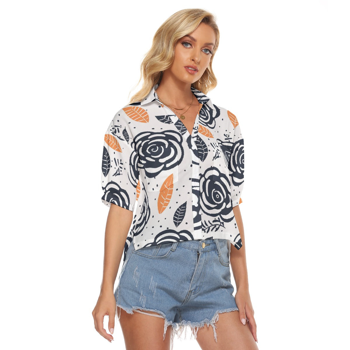 All-Over Print Women's V-neck Shirts